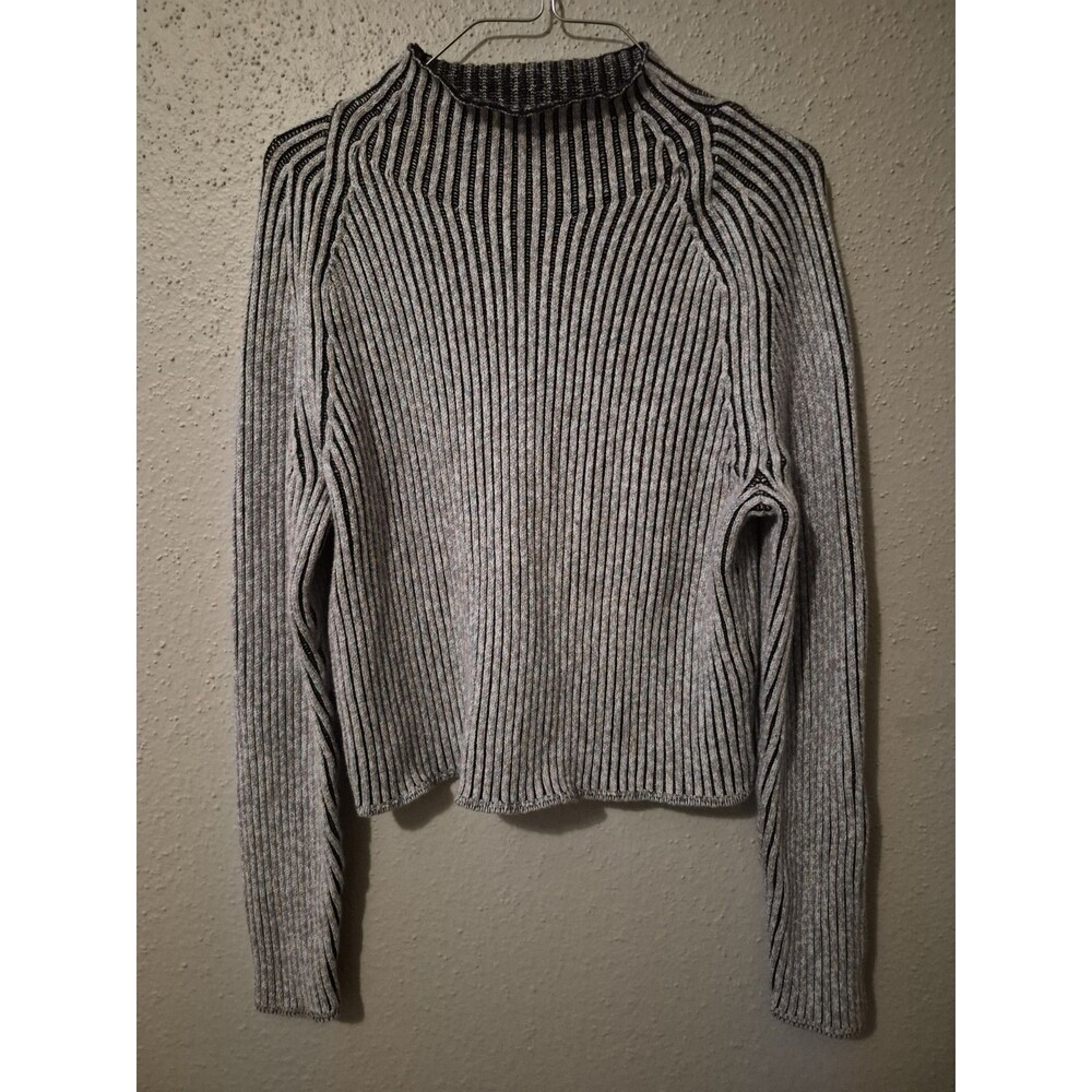 Lululemon Casmere Wool Mock Neck Sweater Ribbed Striped Sustainable W3GKGS $148